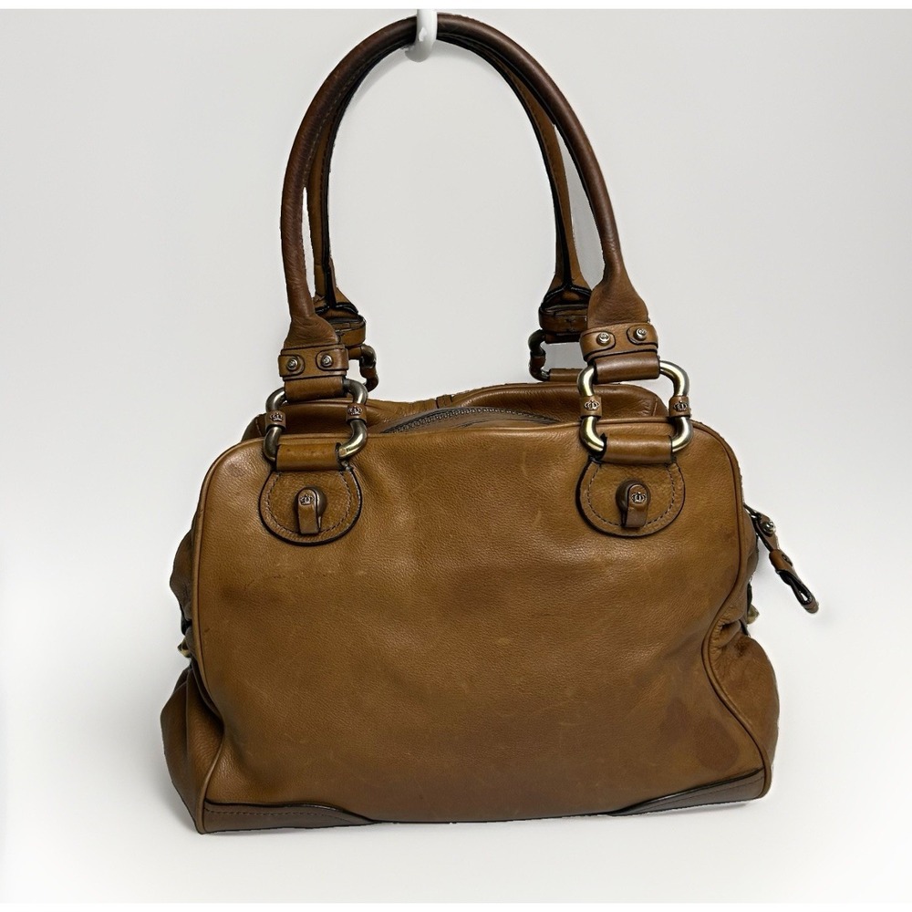 Vintage Juicy Couture Tan Brown Leather Shoulder Bag Y2K - Picture 2 of 16